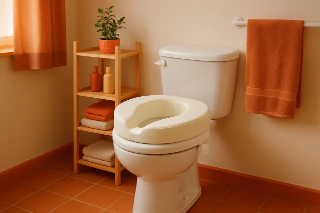 Raised and coloured toilet seats